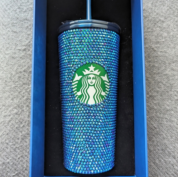 Starbucks Asia blue rhinestone cold cup BNWT - Picture 5 of 7